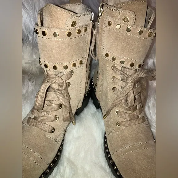 Women's Jennifer Studded Combat Boots Nwot