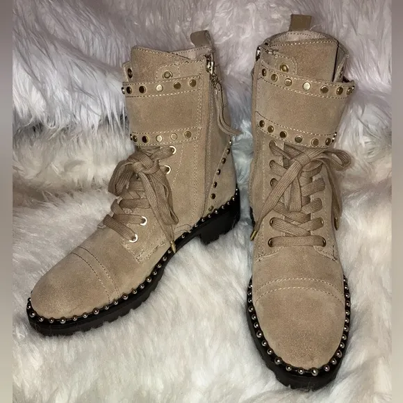 Women's Jennifer Studded Combat Boots Nwot
