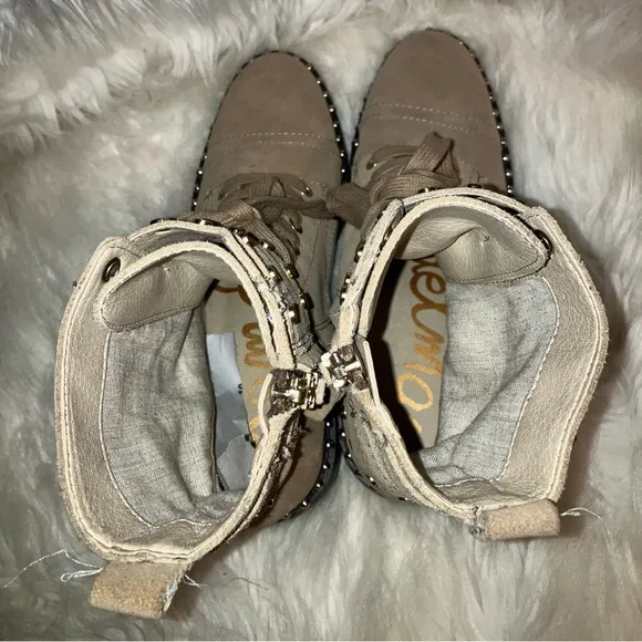 Women's Jennifer Studded Combat Boots Nwot