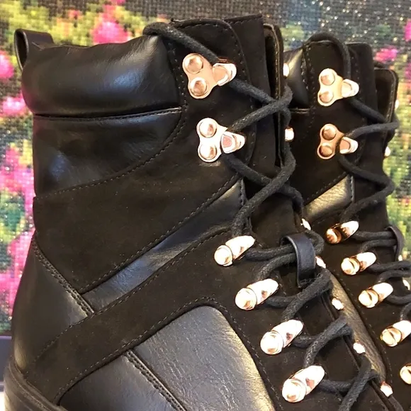 Womens Just Fab Edde Combat Boots