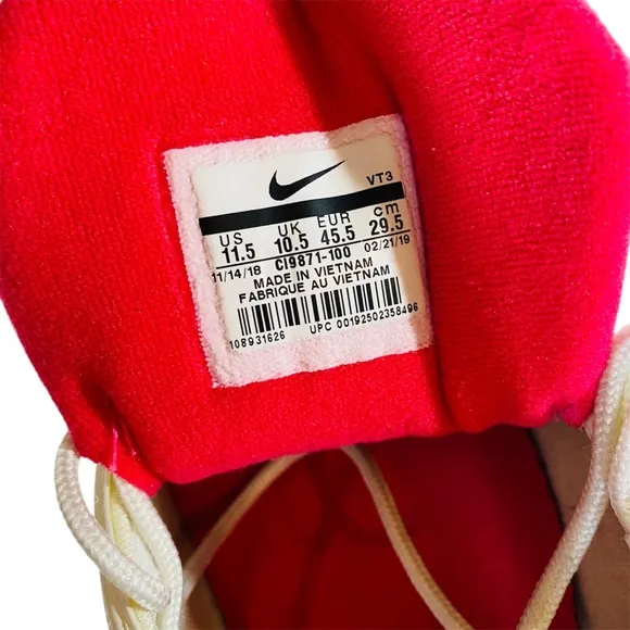 Women’s Nike Air Max 97 Volt Pink Size 11.5 1114/18 C19871-100 white yellow pink
