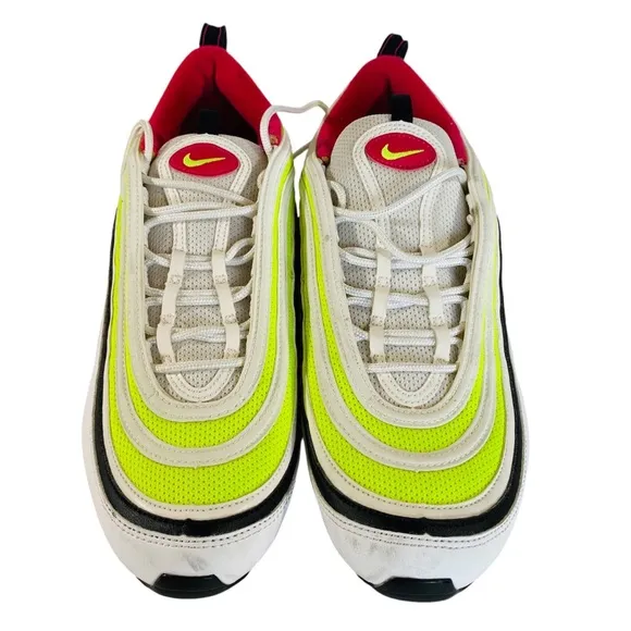 Women’s Nike Air Max 97 Volt Pink Size 11.5 1114/18 C19871-100 white yellow pink