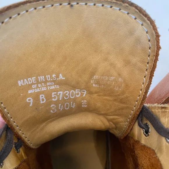 Women’s Red Wing Tan Lace Up Herled Boots with Stitched Welt - Size 9