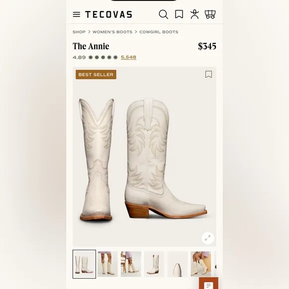 Women's Tecovas Annie Cowgirl Boots