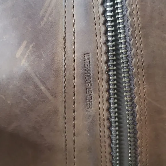 Womens Teva Tall Leather Riding Work Boots Size 11 Heeled Brown