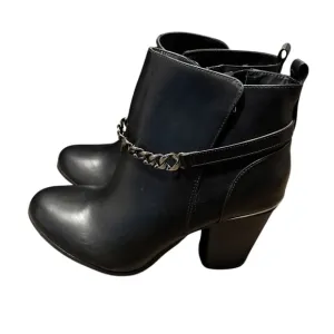 Women’s Torrid Black Chain Ankle Boots Booties Size 11WW Faux Leather