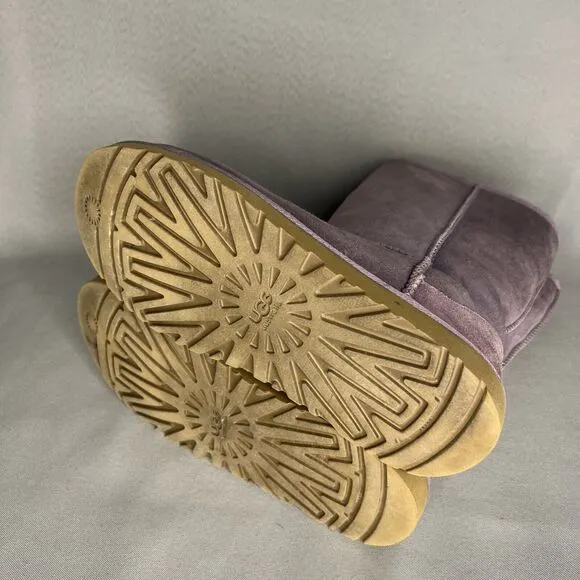 Womens UGG Boots Classic Tall Purple Sheepskin Suede Wool Boho Malibu Sz 6 Fits7