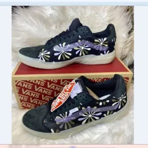 WOMEN'S VANS EVDNT ULTIMATE Waffle Skate Shoes Size 8.5 Divine Floral Black New