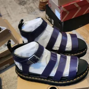 Women's Dr Martens Patent Blaire black currant Purple Sandals size 10 NWOT