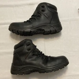 Work Boots- Mens Black Leather Waterproof Work-boots - NEW In Box! Size 11.5 W