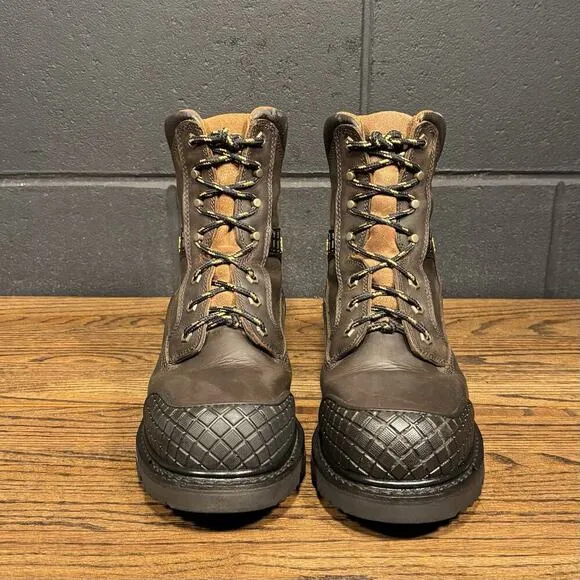 Work n’ Sport 9516 Brown Leather Steel &amp; Capped Toe Work Boots Men’s 9 EE