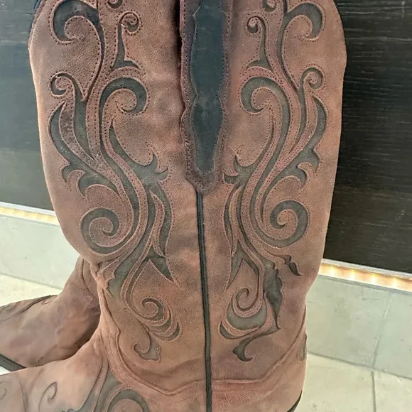 Worn Once Unique Dan Post Leather Cowgirl Boots