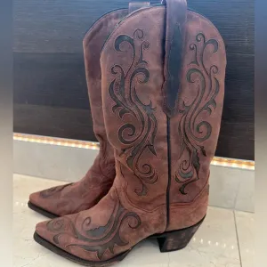 Worn Once Unique Dan Post Leather Cowgirl Boots