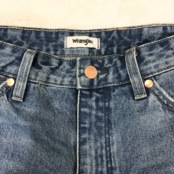 Wrangler 28 (5/6) Wild West High Rise Straight Women’s Jeans Distressed 11233456