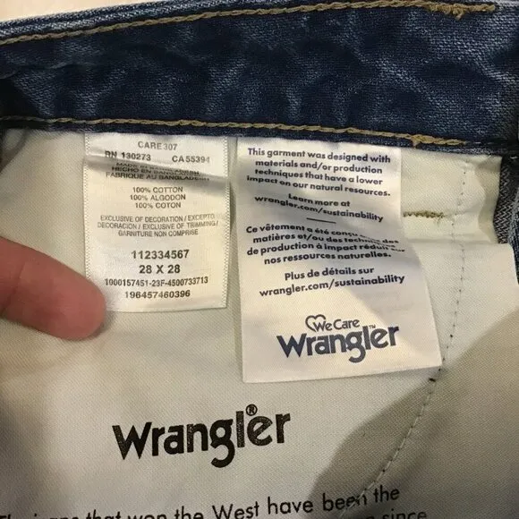 Wrangler 28 (5/6) Wild West High Rise Straight Women’s Jeans Distressed 11233456