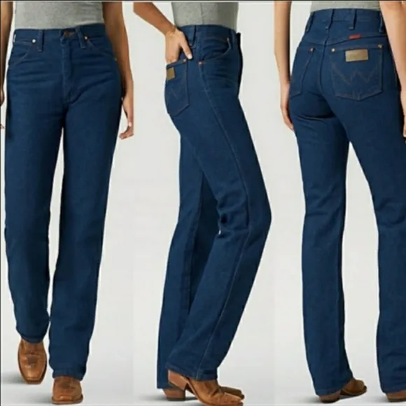Wrangler cowboy cut slim fit high rise denim jeans