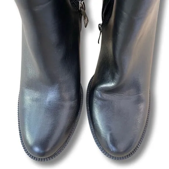 X2B Block Heel Zip Chelsea Boot