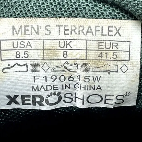 Xero TerraFlex Barefoot Minimalist Hiking Trail Running Shoes Sneakers Men's 8.5