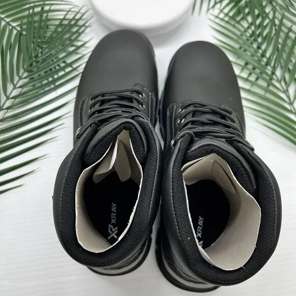 Xray Andy Men's Black Lace Up Round Toe Casual Ankle Boots Size 11 NWB