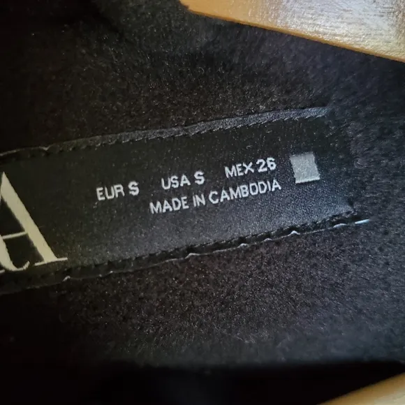 Zara Black Jacket Vest Size S