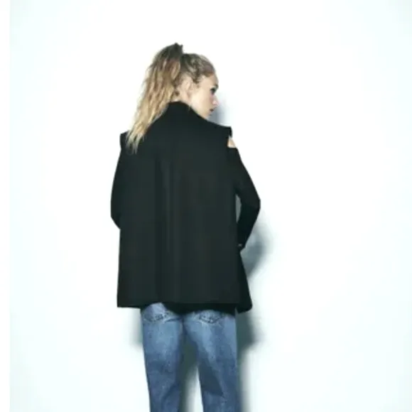 Zara Black Jacket Vest Size S