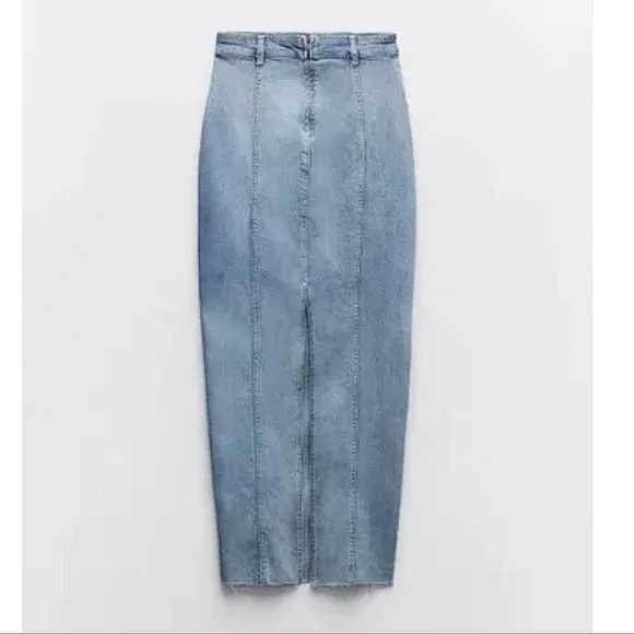 Zara denim midi skirt blue Size XS S M XL