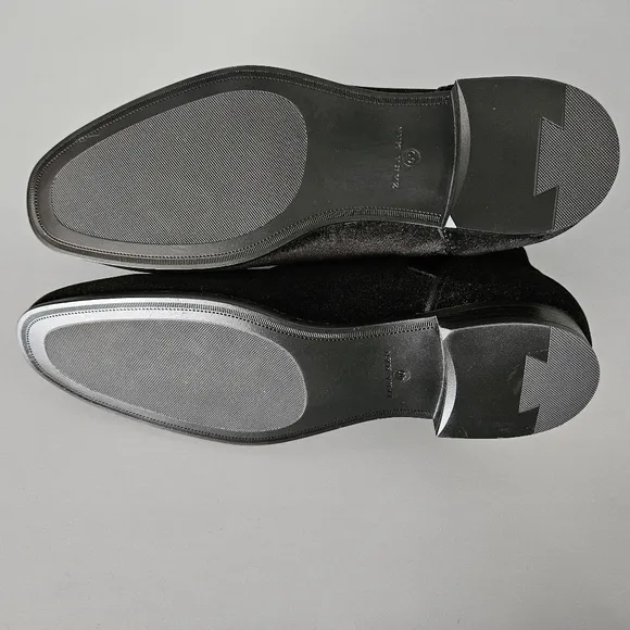Zara Mens Black Velvet Chelsea Boots US 7 Ankle Velure Dressy Prom Wedding Party