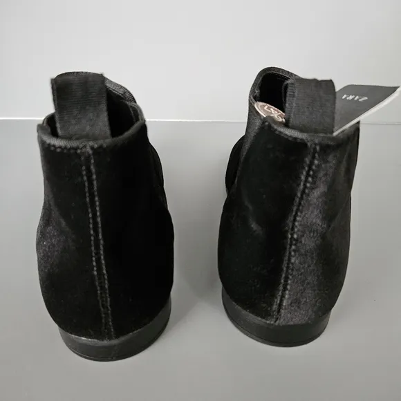 Zara Mens Black Velvet Chelsea Boots US 7 Ankle Velure Dressy Prom Wedding Party