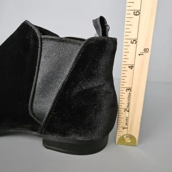Zara Mens Black Velvet Chelsea Boots US 7 Ankle Velure Dressy Prom Wedding Party