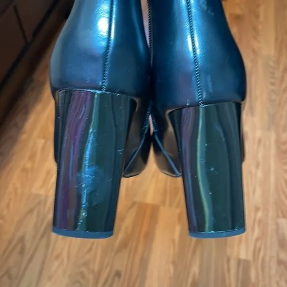 Zara Tall Black Boots, Heels, Fast Fashion, Knee, Fall, 36, 5.5