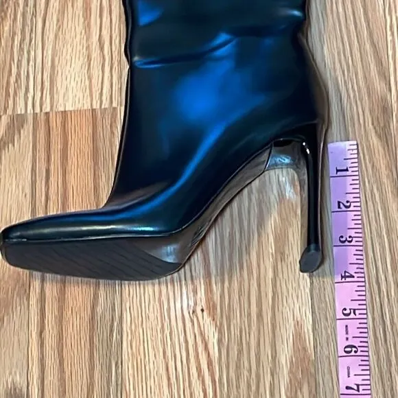Zara Tall Black Boots, Heels, Fast Fashion, Knee, Fall, 36, 5.5