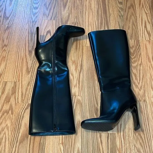 Zara Tall Black Boots, Heels, Fast Fashion, Knee, Fall, 36, 5.5