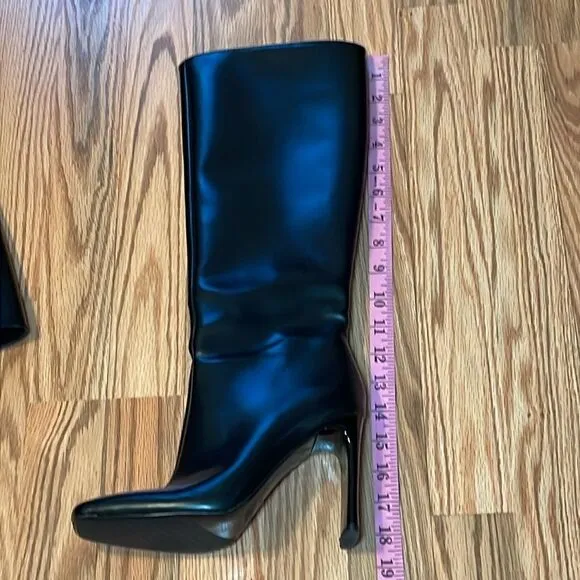Zara Tall Black Boots, Heels, Fast Fashion, Knee, Fall, 36, 5.5